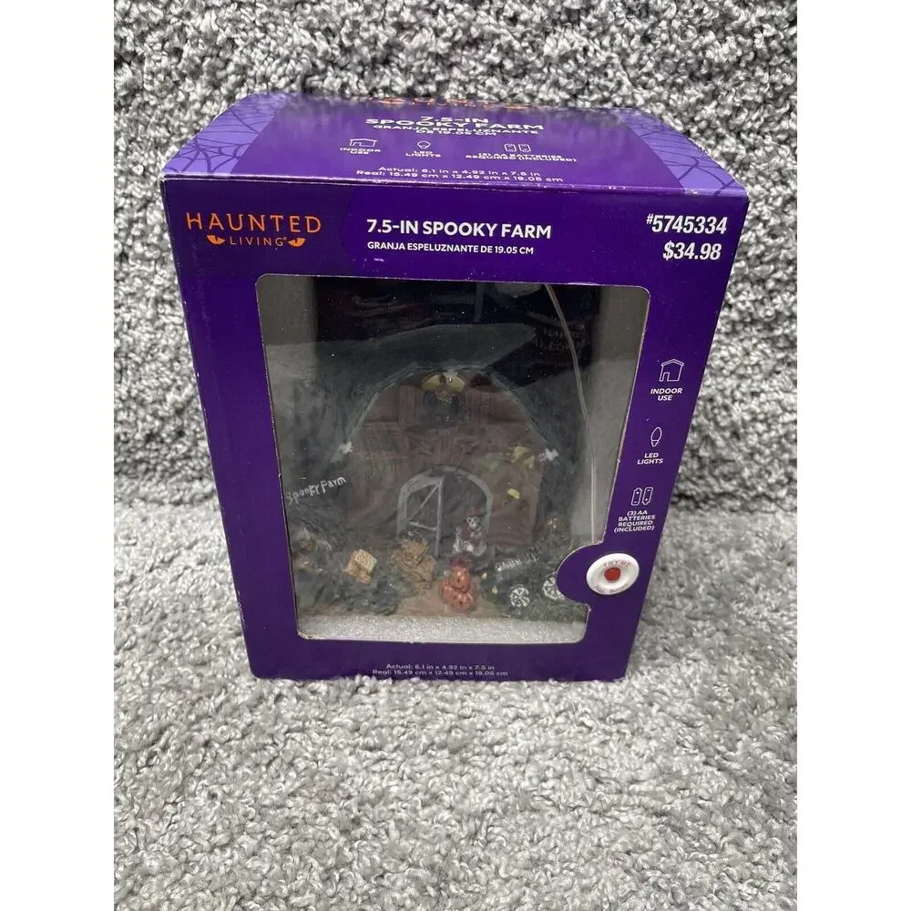 Haunted Living 7.5 In Spooky Farm Led Lights Indoor Use Home Decoration